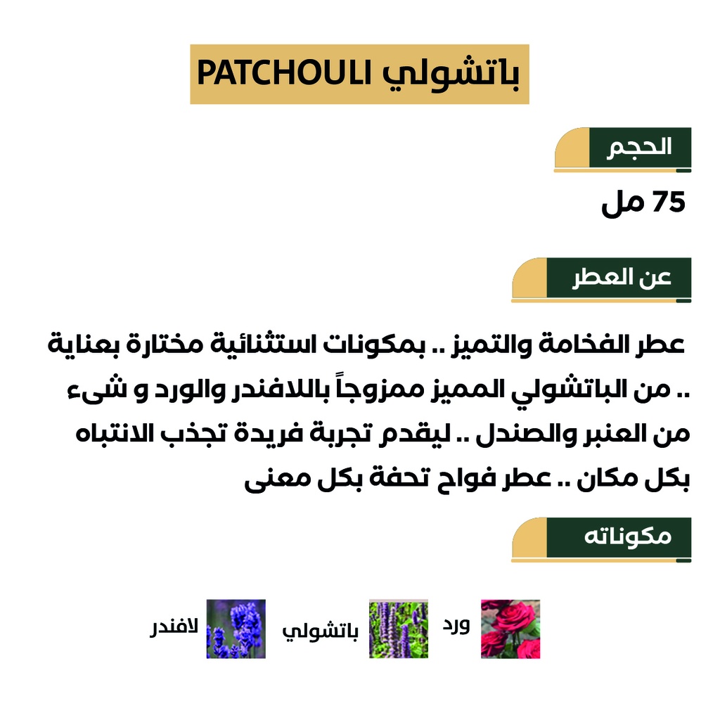 عطر باتشولي - PATCHOULI من رسيس 75مل